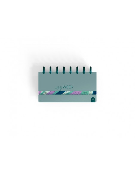 Planificador carchivo ingeniox my week check list my week semanal turquesa 105x210 mm