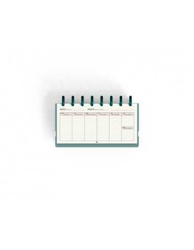 Planificador carchivo ingeniox my week check list my week semanal turquesa 105x210 mm