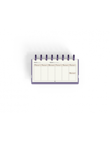 Planificador carchivo ingeniox my week check list my week semanal malva 105x210 mm