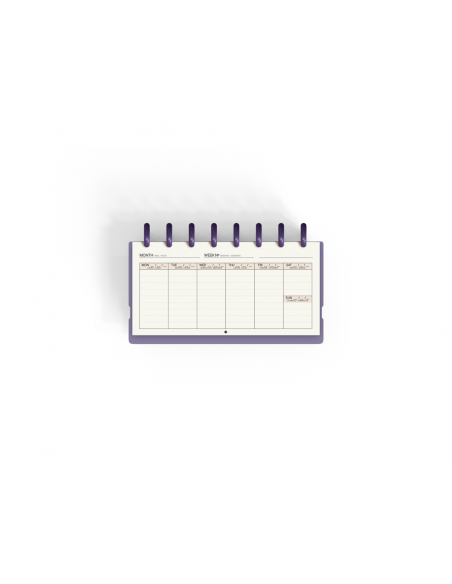 Planificador carchivo ingeniox my week check list my week semanal malva 105x210 mm