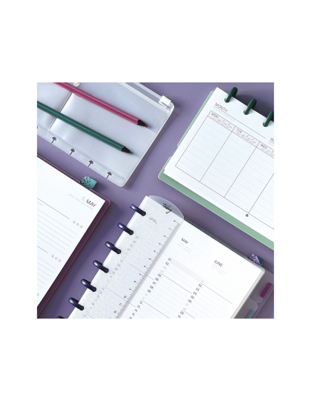 Planificador carchivo ingeniox my week check list my week semanal malva 105x210 mm