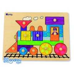 Puzle andreutoys madera tren 10 piezas