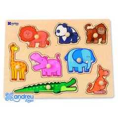 Puzle andreutoys madera selva 8 piezas