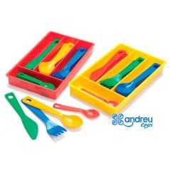 Juego dantory cuberteria 4 servicios 17 piezas 11,5x18,5x2,5 cm