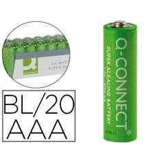 Pila q-connect alcalina aaa -paquete con 20 pilas