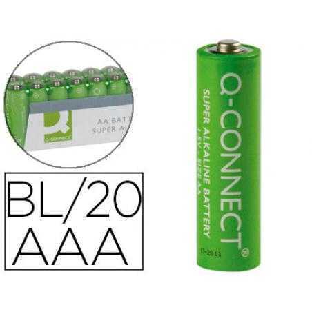 Pila q-connect alcalina aaa -paquete con 20 pilas