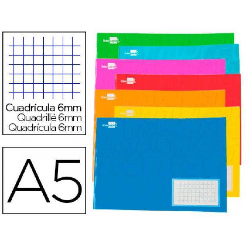 Libreta liderpapel smart a5 apaisado 32 hojas 60g/m2 cuadro 6 mm con margen