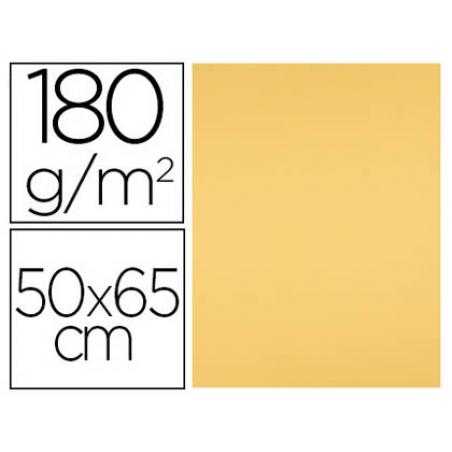 Cartulina liderpapel 50x65 180 gr oro paquete de 25