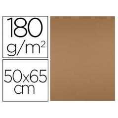 Cartulina liderpapel 50x65 180 gr marron escolar paquete de 25