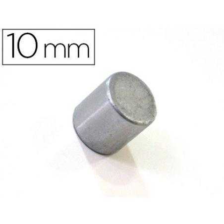 Imanes extrafuertes bi-office sujecion ideal para pizarra magnéticas 10 mm plateados blister de 2 imanes
