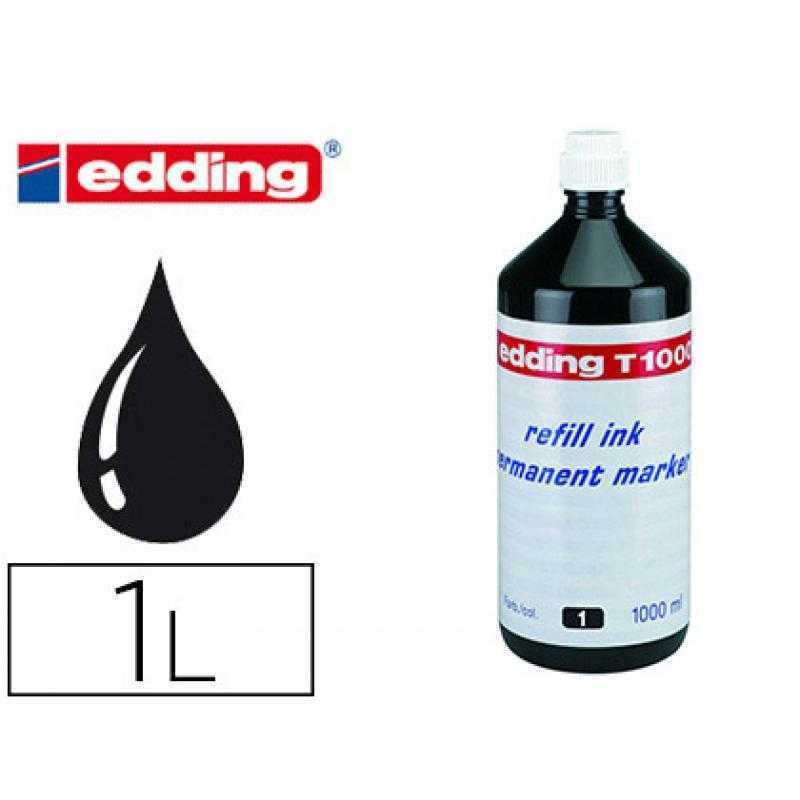 Tinta rotulador edding t-1000 negro bote 1 litro