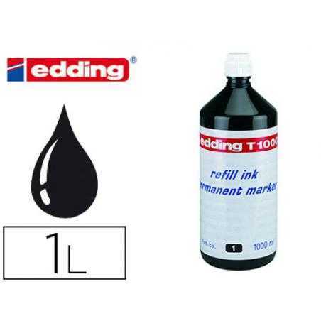 Tinta rotulador edding t-1000 negro bote 1 litro