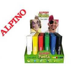 Barra maquillaje alpino fiesta face stick expositor de 36 unidades colores surtidos