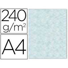 Papel color liderpapel pergamino con bordes a4 240g/m2 azul pack de 10 hojas