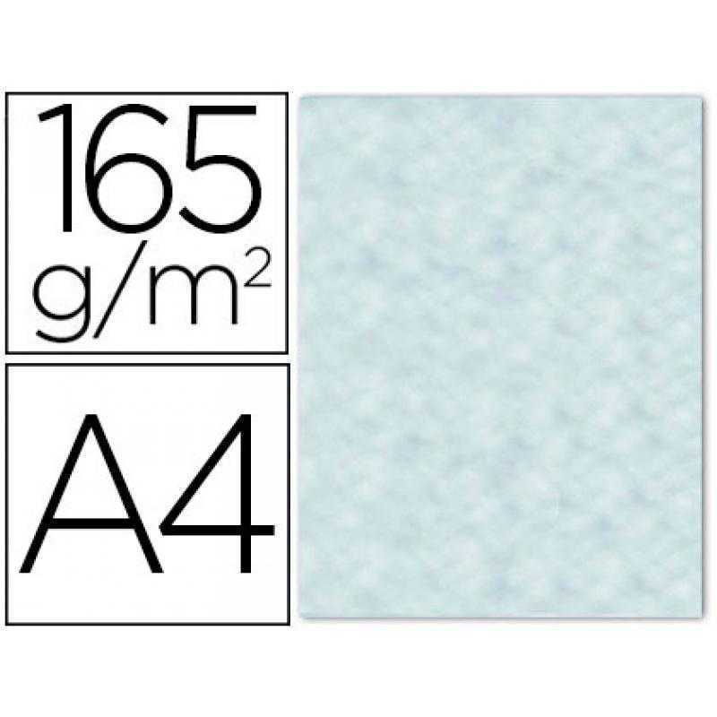 Papel color liderpapel pergamino con bordes a4 165g/m2 azul pack de 25 hojas