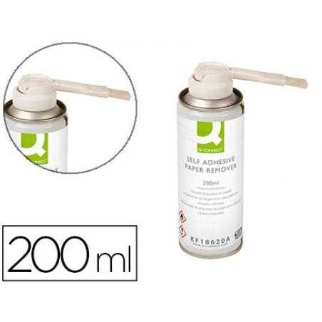 Limpiador de pegamento q-connect para etiqueta adhesiva bote de 200 ml
