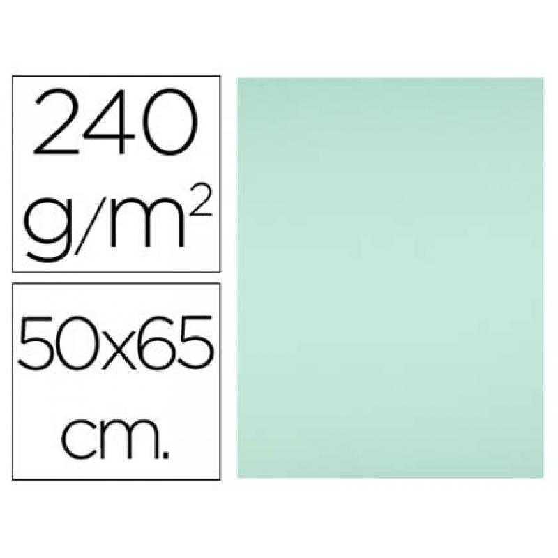 Cartulina liderpapel 50x65 cm 240g/m2 verde paquete de 25 unidades