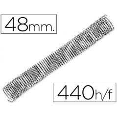 Espiral metalico q-connect 64 5:1 48mm 1,2mm caja de 25 unidades