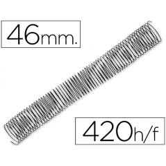 Espiral metalico q-connect 64 5:1 46mm 1,2mm caja de 25 unidades
