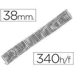 Espiral metalico q-connect 64 5:1 38mm 1,2mm caja de 25 unidades