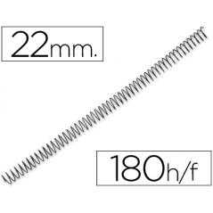 Espiral metalico q-connect 64 5:1 22mm 1,2mm caja de 100 unidades