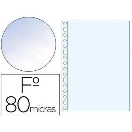 Funda multitaladro esselte folio polipropileno 80 mc cristal caja de 100 unidades