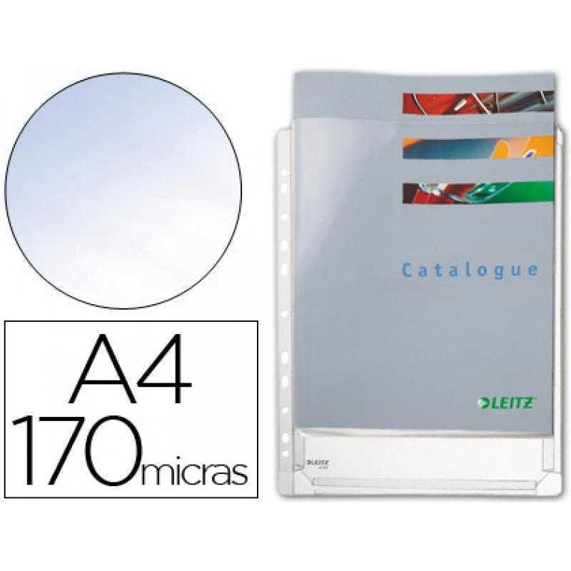 Funda multitaladro esselte din a4 pvc 170 mc con fuelle capacidad 200 hojas pack de 5 unidades