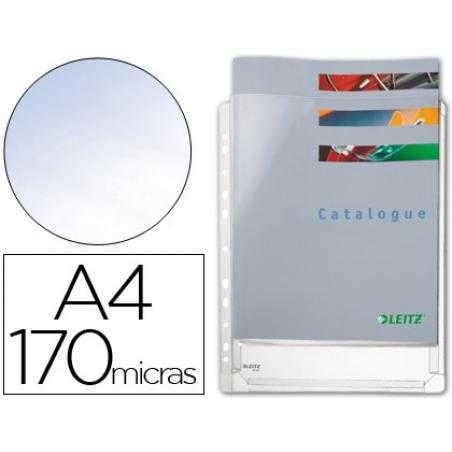 Funda multitaladro esselte din a4 pvc 170 mc con fuelle capacidad 200 hojas pack de 5 unidades