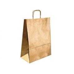Bolsa kraft q-connect oro asa retorcida 270x120x360 mm