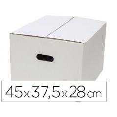 Caja para embalar q-connect americana ultrarresistente conasas carton canal doble 7 mm color blanco 450x280x375 mm