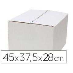 Caja para embalar q-connect ultrarresistente regulable en altura carton canal doble 7 mmcolor blanco 450x280x375 mm
