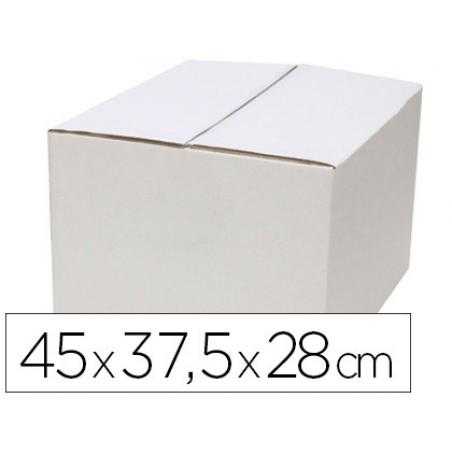 Caja para embalar q-connect ultrarresistente regulable en altura carton canal doble 7 mmcolor blanco 450x280x375 mm