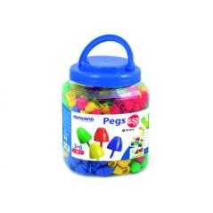 Juego miniland pegs bote de 650 piezas de 20 mm