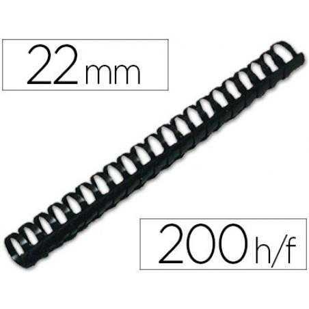 Canutillo q-connect redondo 22 mm plastico blanco capacidad 200 hojas caja de 50 unidades