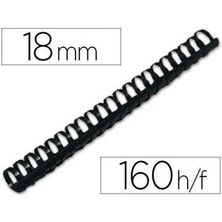 Canutillo q-connect redondo 18 mm plastico blanco capacidad 160 hojas caja de 50 unidades