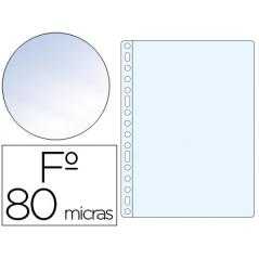Funda multitaladro q-connect folio 80 mc cristal caja de 100 unidades