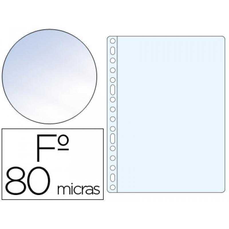 Funda multitaladro q-connect folio 80 mc cristal caja de 100 unidades