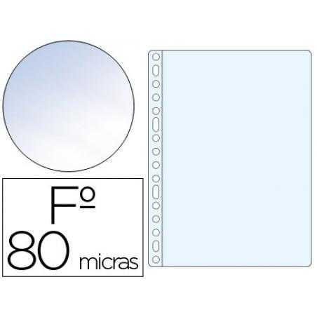 Funda multitaladro q-connect folio 80 mc cristal caja de 100 unidades