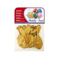 Globos metalizados oro bolsa de 15 unidades