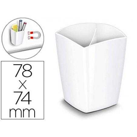 Cubilete portalápices cep magnetico blanco 78x74x95 mm
