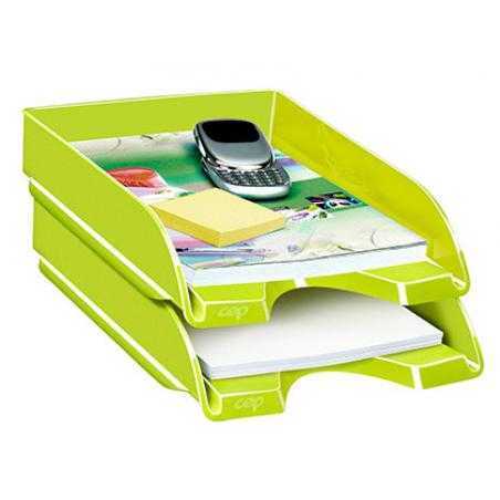 Bandeja sobremesa cep plastico verde 257x348x66 mm