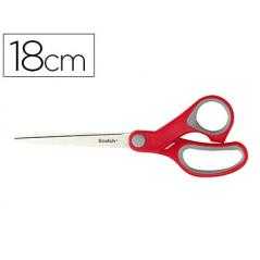Tijera oficina scotch confort 18 cm de acero inoxidable mango ergonomico ambidiestros