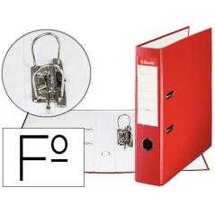 Archivador de palanca esselte carton forrado pvc folio lomo de 75 mm con rado rojo