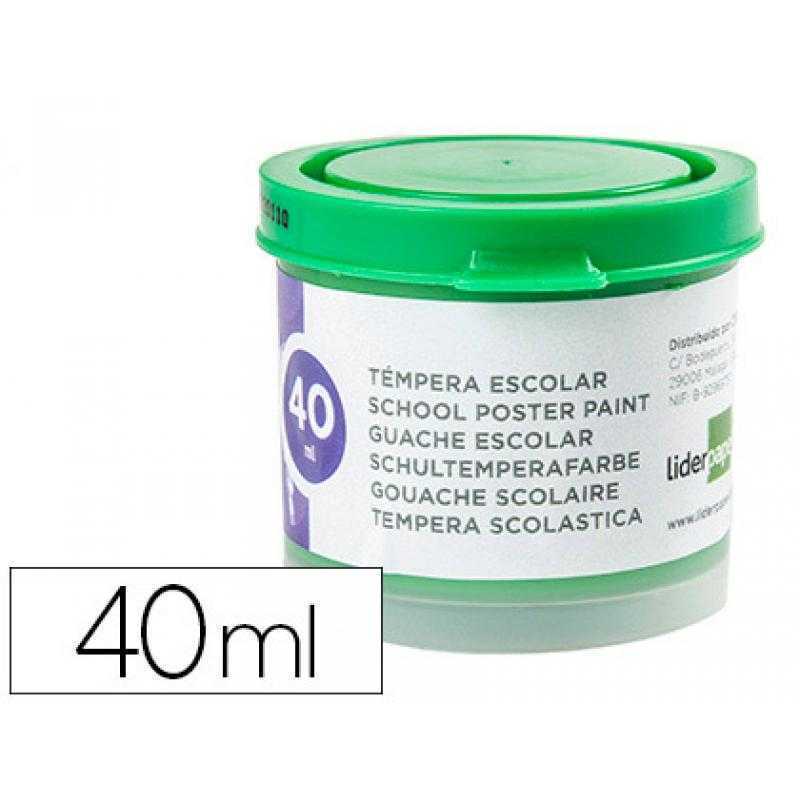 Tempera liderpapel escolar 40 ml verde
