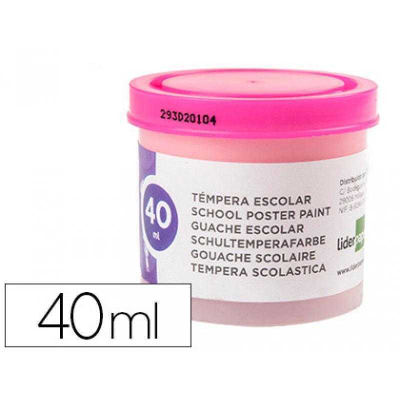Tempera liderpapel escolar 40 ml rosa
