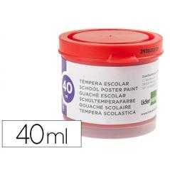 Tempera liderpapel escolar 40 ml rojo