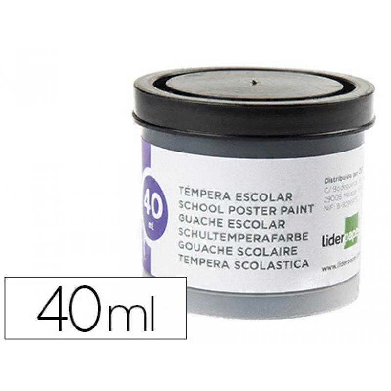 Tempera liderpapel escolar 40 ml negro
