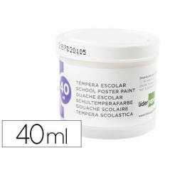 Tempera liderpapel escolar 40 ml blanco