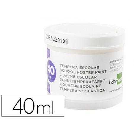 Tempera liderpapel escolar 40 ml blanco