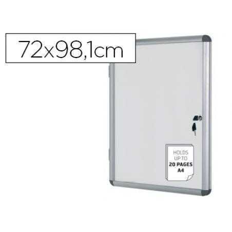 Vitrina de anuncios bi-office fondo magnetico extraplana de interior 720x981 mm